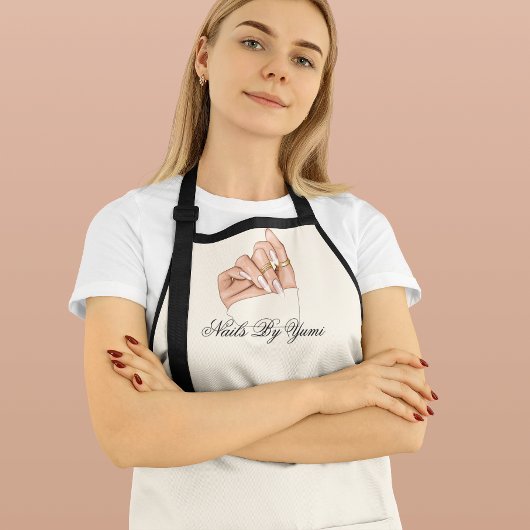 シックネイルアーティスト美しいサロンマニキュリストユニフォーム エプロン