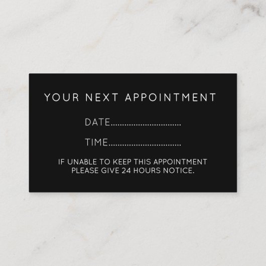 シックネイルサロンマニキュリスト赤面ピンク 予約カード (裏面)