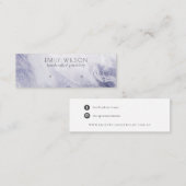 シックネービーブルーアゲート大理石スタッドイヤリングディスプレイ スキニー名刺 (正面/裏面)