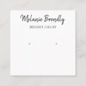 シックネーム白黒ジュエリーイヤリングディスプレイ スクエア名刺