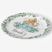 シックノアズアークグリーンリーバプテスマ《キリスト教》洗礼式や命名式 ペーパープレート (アングル)