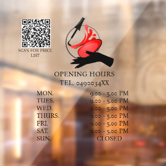 シックノワールネイリスト窓 ウィンドウサイン