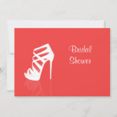 シックハお洒落イヒールブライダルシャワー招待状 招待状 (裏面)