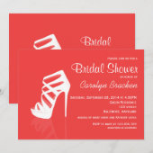 シックハお洒落イヒールブライダルシャワー招待状 招待状 (正面/裏面)