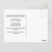 シックハイスクール懇親会パーティの招待状 ポストカード (裏面)