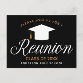 シックハイスクール懇親会パーティの招待状 ポストカード (正面)