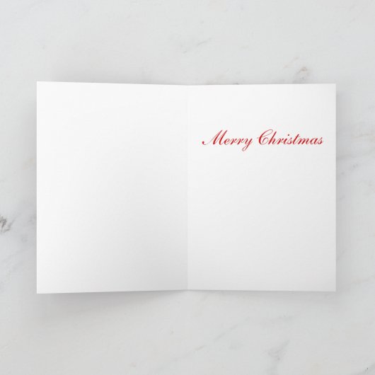 シックハッピーホリデーモダンクリスマスリース シーズンカード (内部)