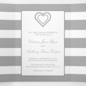 シックハートシルバストライプのー結婚ズスイート 三つ折り招待状 (内部中)