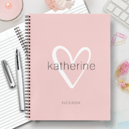 シックハート赤面ピンク ノートブック
