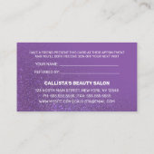 シックバイオレットパープルグリッターグラデーションタイポグラフィ 紹介カード (裏面)