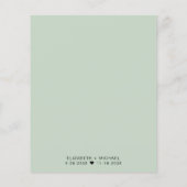 シックバジェットセージ結婚式レセプション招待状 (裏面)