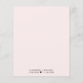 シックバジェットピンクウェディングレセプション招待状 (裏面)