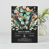 シックバタフライウイングス誕生日 招待状 (スタンド正面)