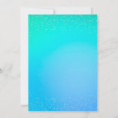 シックバチェロレッテピンクフローラティール(緑がかった色)金ゴールドドット 招待状 (裏面)