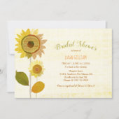 シックバックヤードサンフラワーズブライダルシャワー 招待状 (正面)