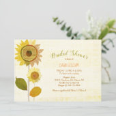 シックバックヤードサンフラワーズブライダルシャワー 招待状 (スタンド正面)