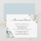 シックバニラブルーフローラ宿泊カード インビテーションポストカード (正面/裏面)