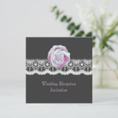 シックバラエレガントのレース結婚披露宴招待状 招待状 (スタンド正面)