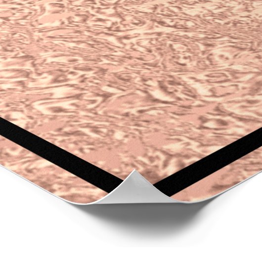 シックバラカスタム金ゴールド歓迎結婚ズ ポスター (角)