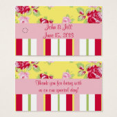 シックバラストライプ結婚式の引き出物ラベル (正面&裏面)