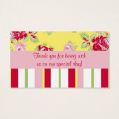 シックバラストライプ結婚式の引き出物ラベル (裏面)