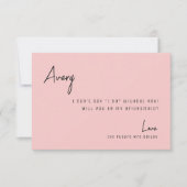 シックバラトロピカルビーチブライデスメイド提案カード サンキューカード (正面)