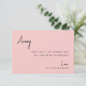 シックバラトロピカルビーチブライデスメイド提案カード サンキューカード (スタンド正面)