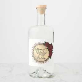 シックバラファブラス40歳カスタマイズ誕生日 リキュールボトルラベル