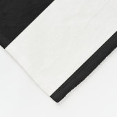 シックバラフローラトレンディーブラックストライプと名前 フリースブランケット (角)