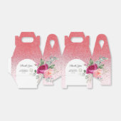 シックバラフローラレッドグリッター誕生日 フェイバーボックス (折り畳みなし)