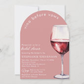 シックバラワインヴィーノウィーヴーアーチブライダルシャワー 招待状 (正面)