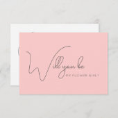 シックバラ書道フラワーガール提案カード サンキューカード (正面/裏面)