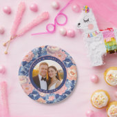 シックバラ紙プレート結婚の皆様へ ペーパープレート (パーティー)