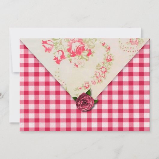 シックバラ結婚式招待状 招待状 (正面)