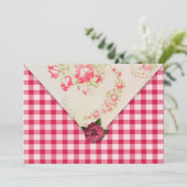 シックバラ結婚式招待状 招待状 (スタンド正面)