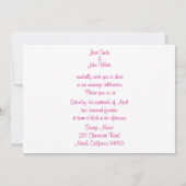 シックバラ結婚式招待状 招待状 (裏面)