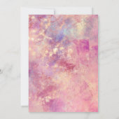 シックバラ赤面ピンクホログラフィックドライ感謝していプアップ カード (裏面)