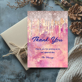 シックバラ赤面ピンクホログラフィックドライ感謝していプアップ カード