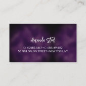 シックバラ赤面ピンクホログラフィックドリップモノグラム 名刺 (裏面)