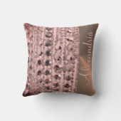 シックバラ赤面弦ビーズ パーソナライズされた クッション (裏面)