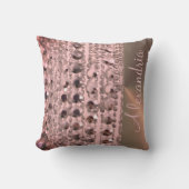 シックバラ赤面弦ビーズ パーソナライズされた クッション (正面)