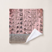 シックバラ赤面弦ビーズ パーソナライズされた バスタオルセット (ウォッシュタオル)