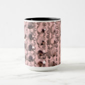 シックバラ赤面弦ビーズ パーソナライズされた マグカップ (中央)