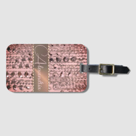 シックバラ赤面弦楽器ビーズラゲッジタグ ラゲッジタグ