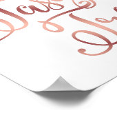 シックバラ金ゴールドおいしいトリートサインプリント ポスター (角)