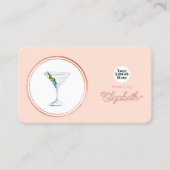 シックバラ金ゴールドおよび赤面ピンクイベントプランナー 名刺 (正面)