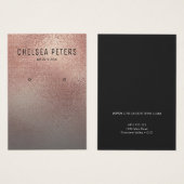 シックバラ金ゴールドきらめくイヤリングディスプレイカード (正面&裏面)