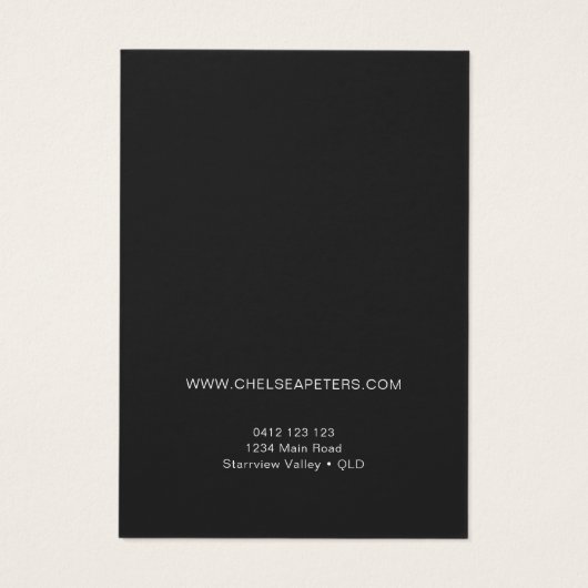 シックバラ金ゴールドきらめくイヤリングディスプレイカード (裏面)