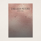 シックバラ金ゴールドきらめくイヤリングディスプレイカード (正面)