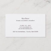 シックバラ金ゴールドとストライプの銅モダンスタイリッシュ 名刺 (裏面)